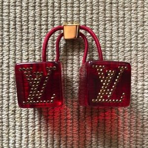 Louis Vuitton Monogram Strass Red Hair Cubes